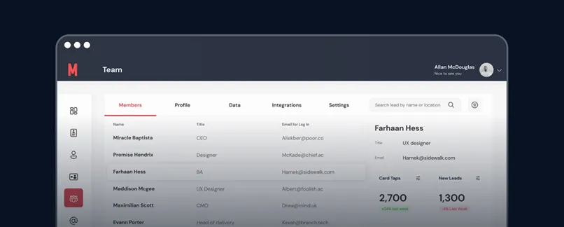 Affiliate dashboard monitor